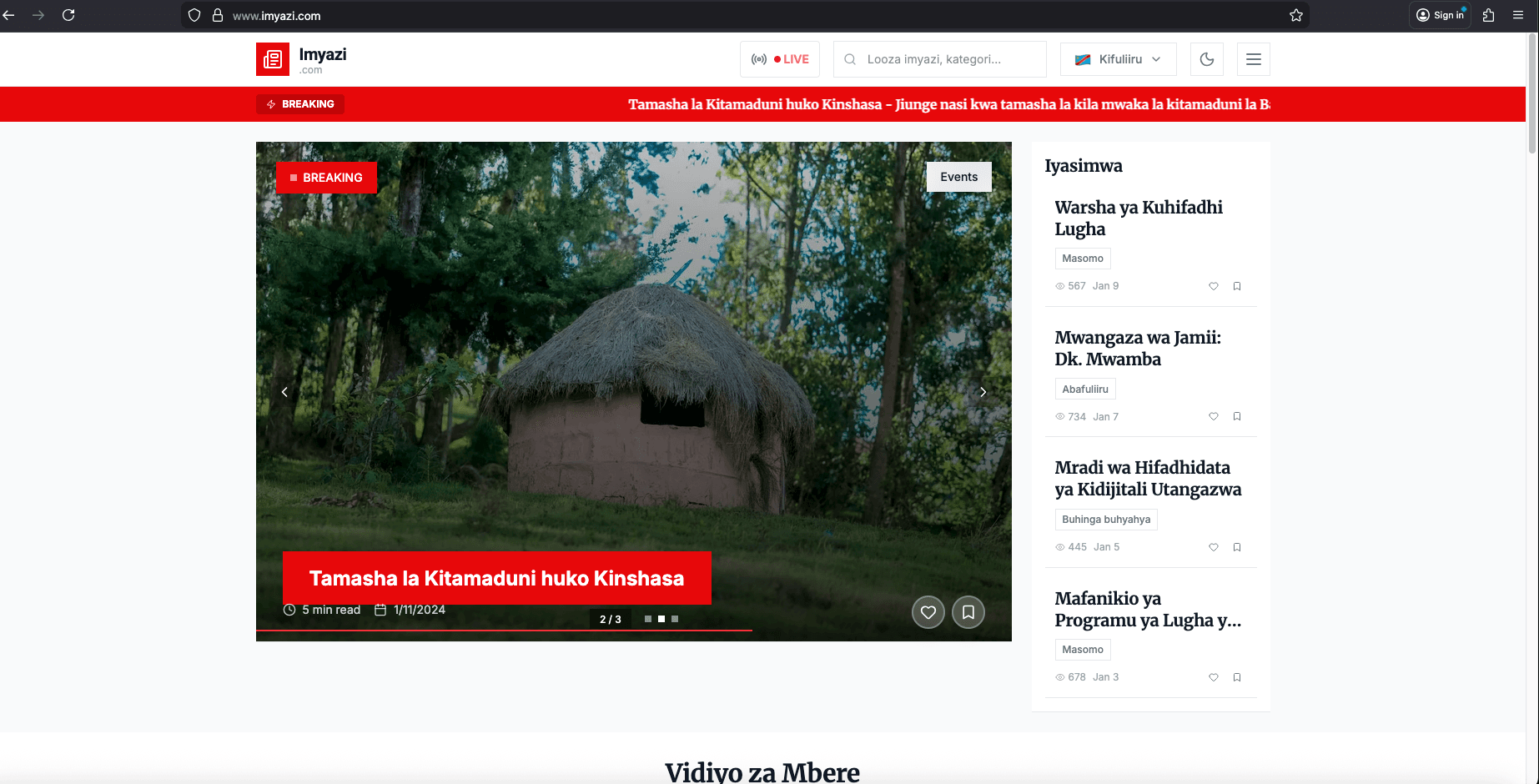Imyazi.com: Connecting the Kifuliiru Community Through Multilingual News
